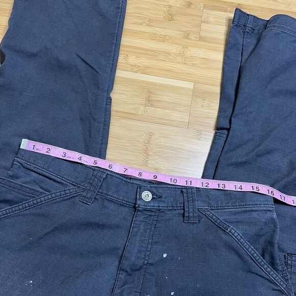 Dickies Flex Pants Mens 32x31 Faded Black Relaxed Fit Cargo Pockets Paint - Picture 2 of 7